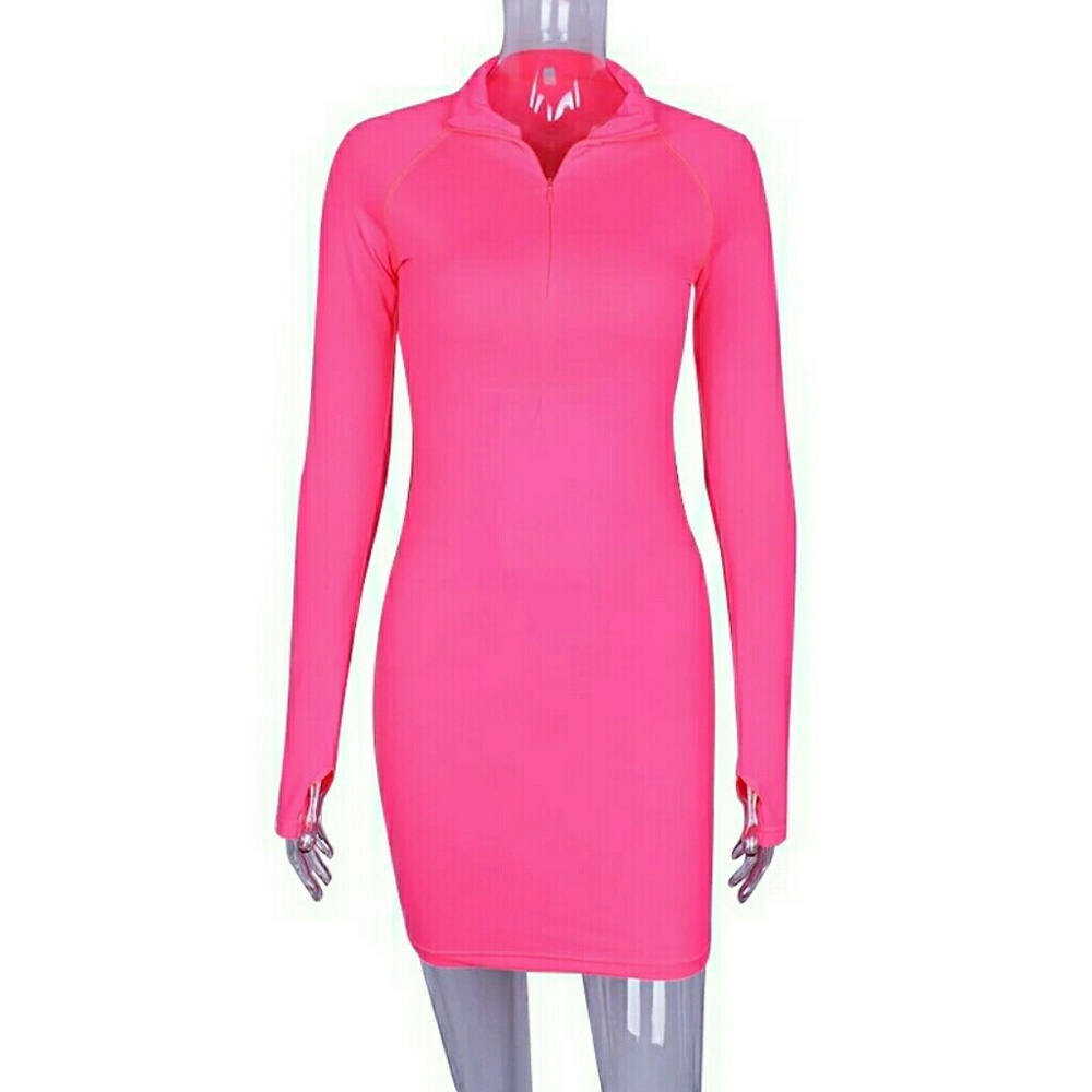 Neon pink dress